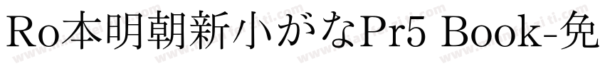 Ro本明朝新小がなPr5 Book字体转换